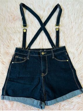 Papaya Dark Blue Denim Short  with Adjustable Straps